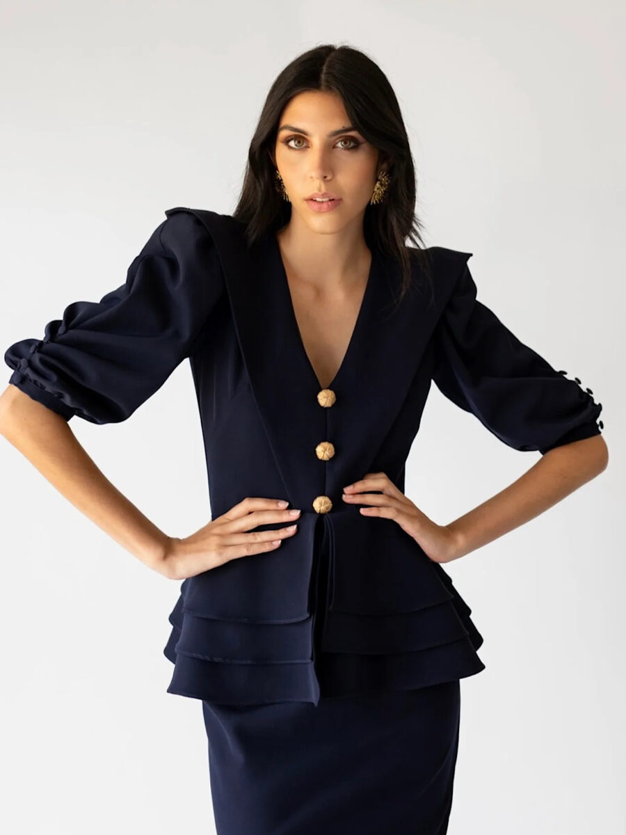 Holly Navy Dress - Image 2